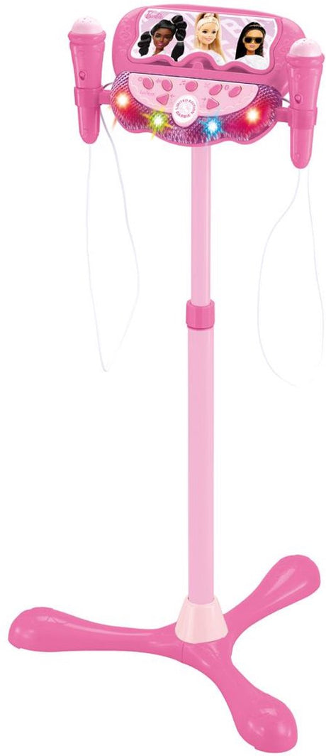 Regulowany stojak Lexibook Barbie z 2 mikrofonami z efektami głosowymi, oświetleniem, głośnikiem i Bluetooth