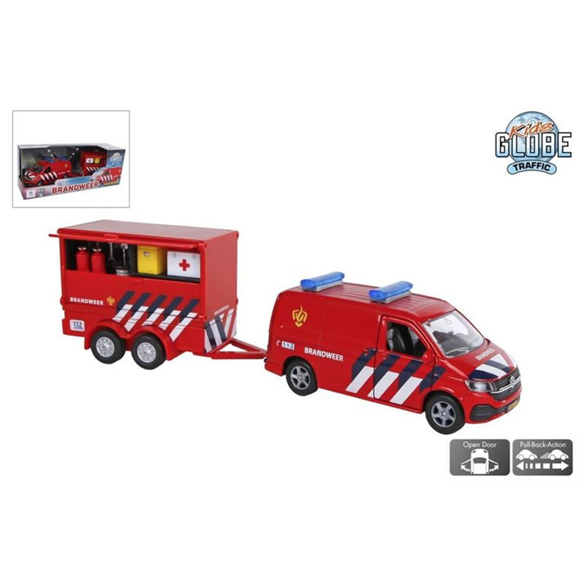Kids Globe VW Transporter Brigade z przyczepą