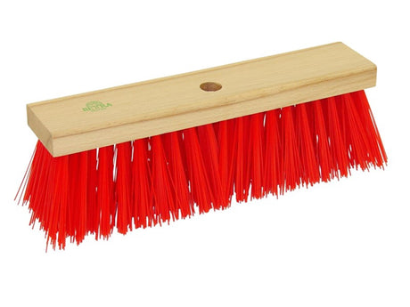 Miotła uliczna Luva czerwono-zielona 36 cm fsc