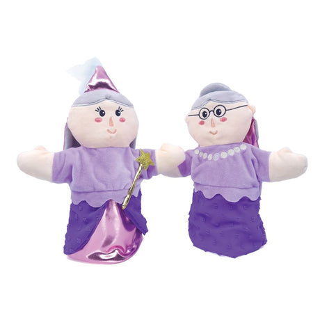 Babcia, pacynka o podwójnej twarzy, wróżka. 25cm. 3