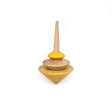 Houten tol geom geel. 8 x 5 x 15 cm. 5+