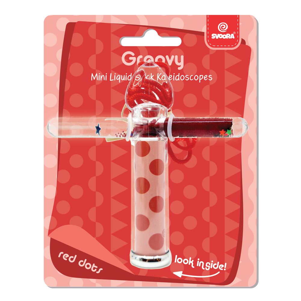 Mini płynny kalejdoskop „czerwone kropki”
