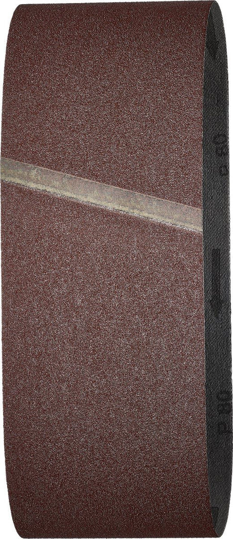 Wolfcraft - taśmy szlifierskie do szlifierki taśmowej - ziarnistość 80 - 6 sztuk - 76 x 457 mm - rolki papieru ściernego - rolki szlifierskie - taśma szlifierska - 3113000