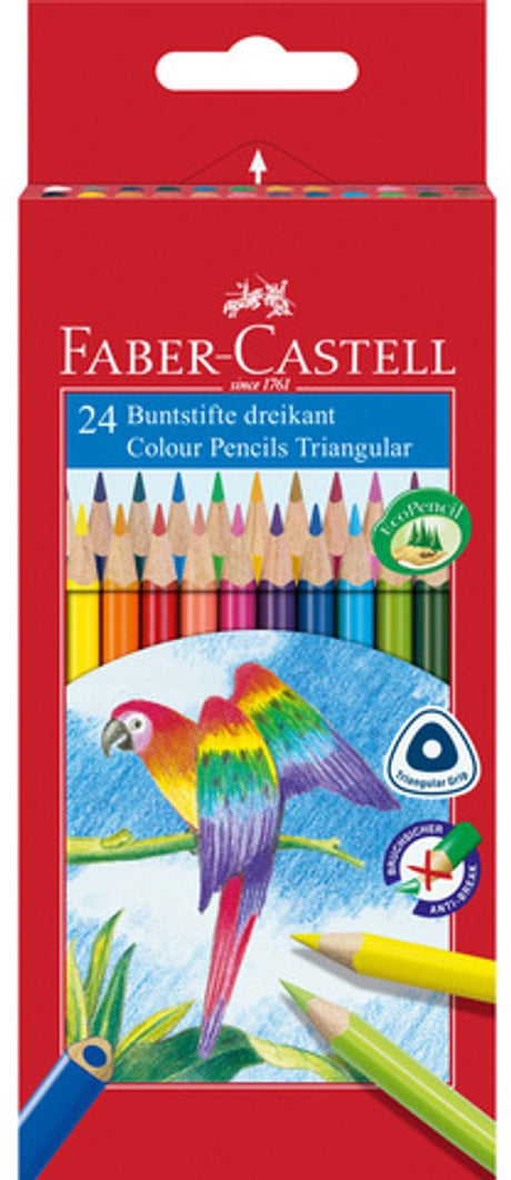 Kredki Faber-castell - trójkątne - kartonowe opakowanie 24 sztuk - fc-116544