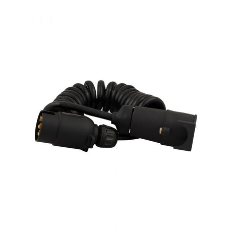 Kabel spiralny 7-pinowy. wtyczka + 7 pinów. listwa zasilająca