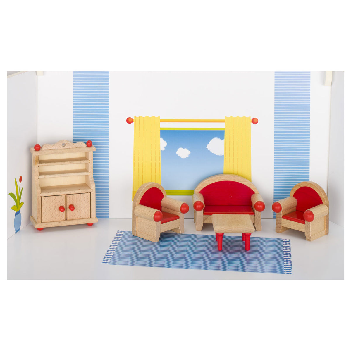 Goki Dollhouse Furniture salon, 5dlg.