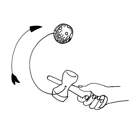 Goki Kendama czerwony. 17cm. 4+