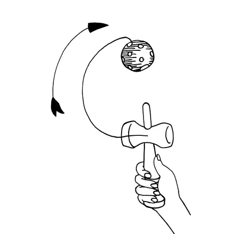 Goki Kendama czerwony. 17cm. 4+