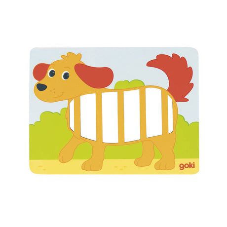 Drewniane puzzle tkackie Goki, 3 szt.
