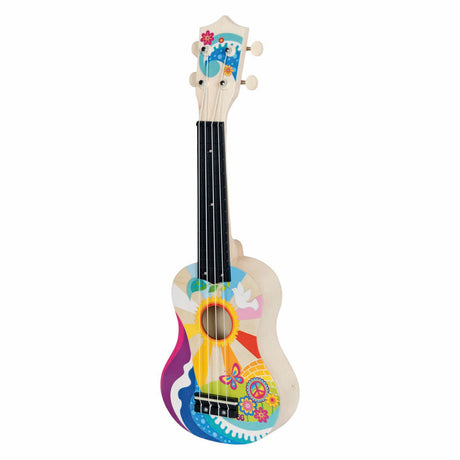 Goki drewniane ukulele Flower Power
