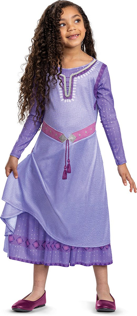 Przebranie Disney - życzenie, sukienka Asha Deluxe, rozmiar m (7-8 lat), dziewczęca