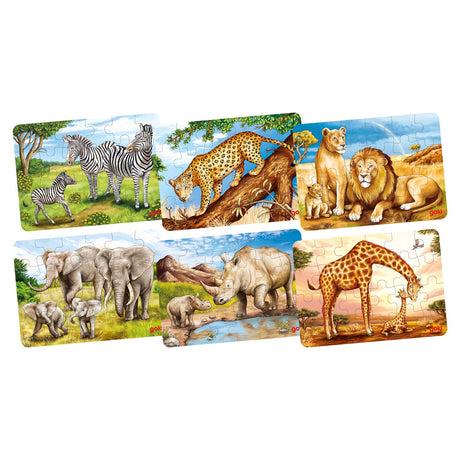 Mini puzzle Goki Zwierzęta z Afryki. 16,5x12x0,