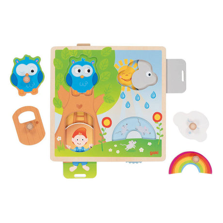 GOKI Drewniane tło znów puzzle, 4.