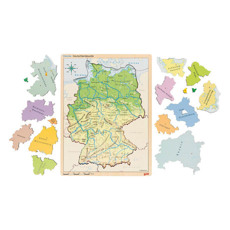 GOKI Drewniana warstwa Puzzle Niemcy, 98st.