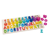 Goki drewniana puzzle alfanumeryczne, 91dlg.