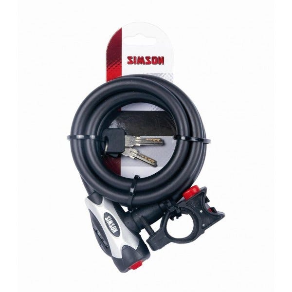 Simson Cable Lock Pro 12x180 Czarna