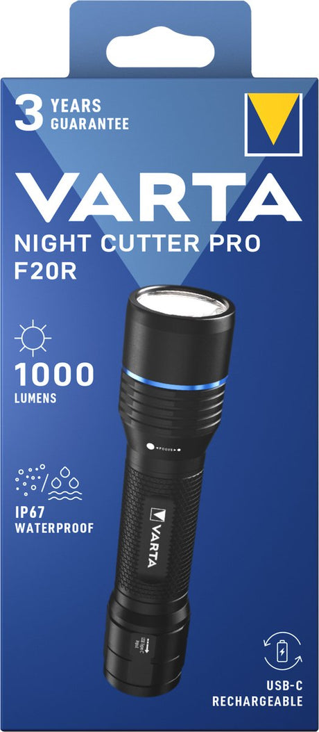 Przecinarka nocna Varta Pro F20R prawa. pudełko 18920101111 latarka 1000 lm