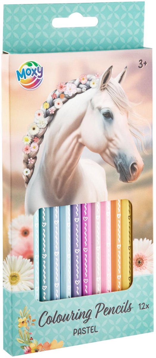 Niemarkowa kolekcja sans marque horse - kredki - pastele - 12 sztuk