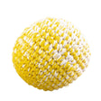 Bal gehaakt gemeleerd okergeel 12 cm (3
