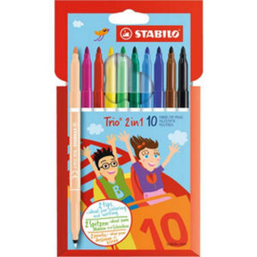 Piórnik Stabilo trio 2 w 1 z pisakiem 10