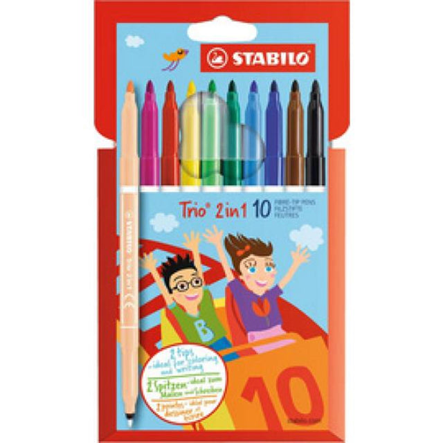 Piórnik Stabilo trio 2 w 1 z pisakiem 10