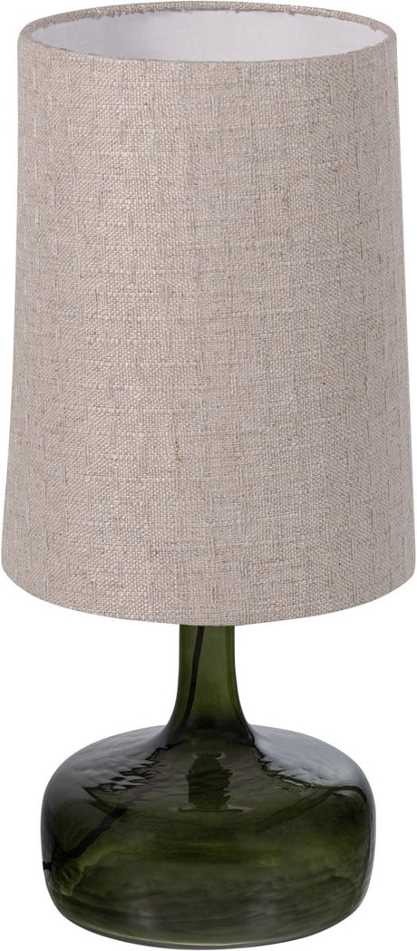Lampa stołowa Woood Luma z kloszem - szkło - zielony naturalny - 60x27x27