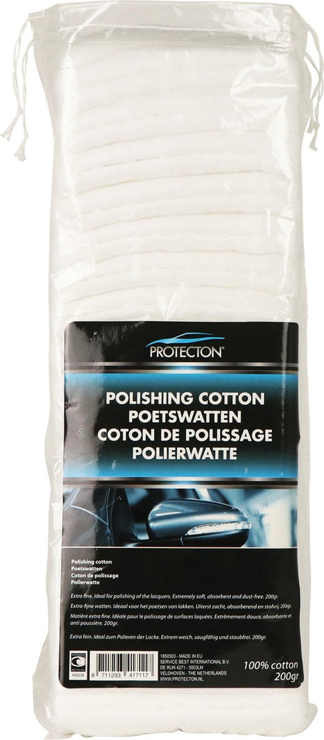 Wata czyszcząca Protecton - idealna do polerowania i polerowania - delikatna dla czyszczonej powierzchni - nie powoduje zarysowań - 200gr