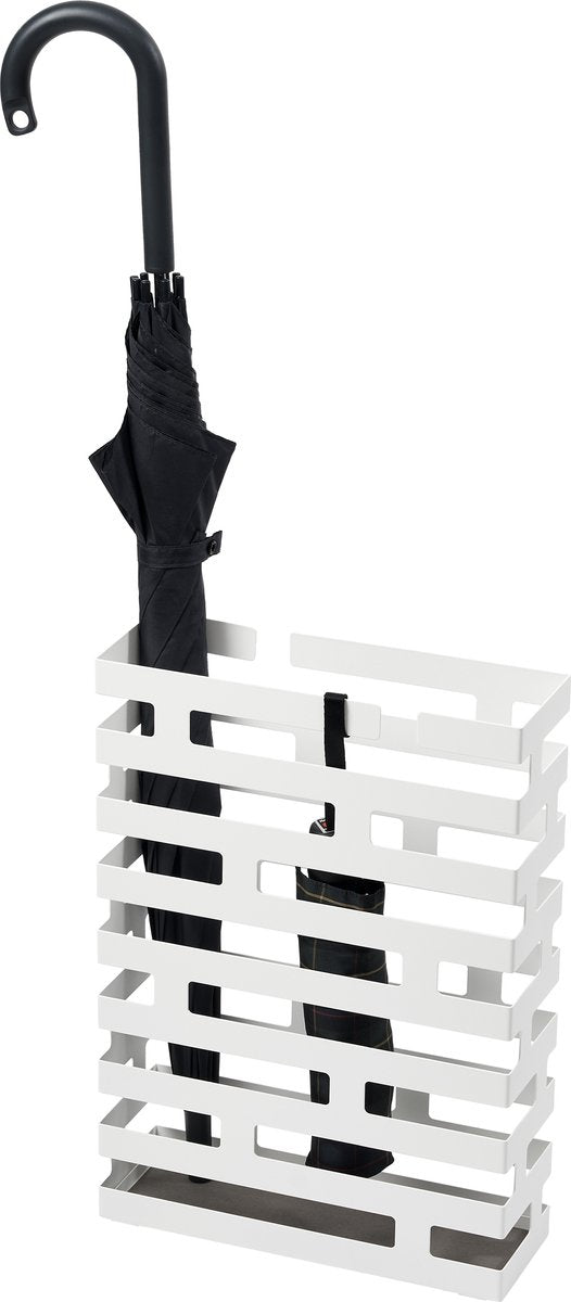 Stojak na parasole Yamazaki - prostokątny - cegła - biały