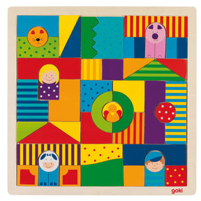 Puzzle drewniane farma Goki, 43 elementy.