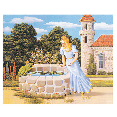 Bajkowe puzzle z drewnianych klocków Goki