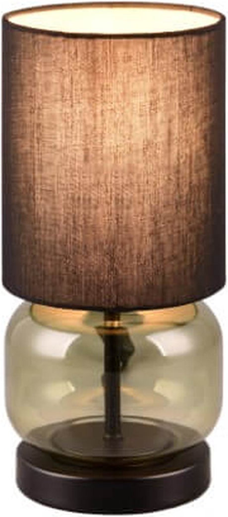 Trio elio – lampa stołowa – czarny mat – wył. 1x e27 40w - włącznik sznurkowy - szkło zielone