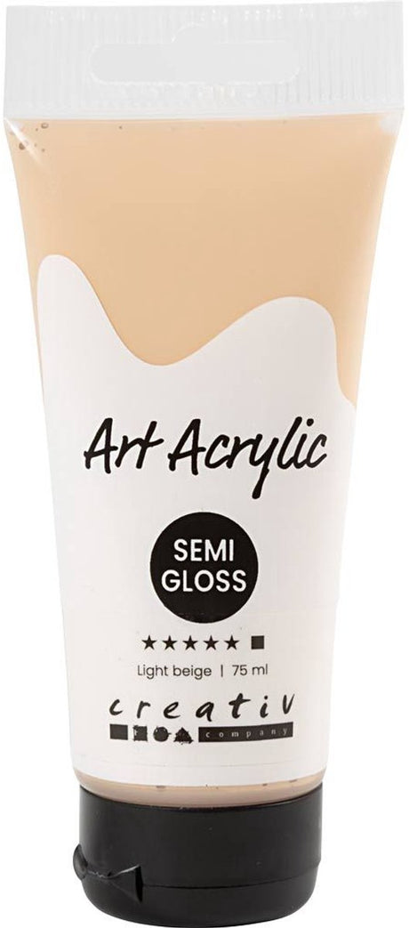 Pigmentowa farba akrylowa - pastelowy koral - transparentna - 75 ml