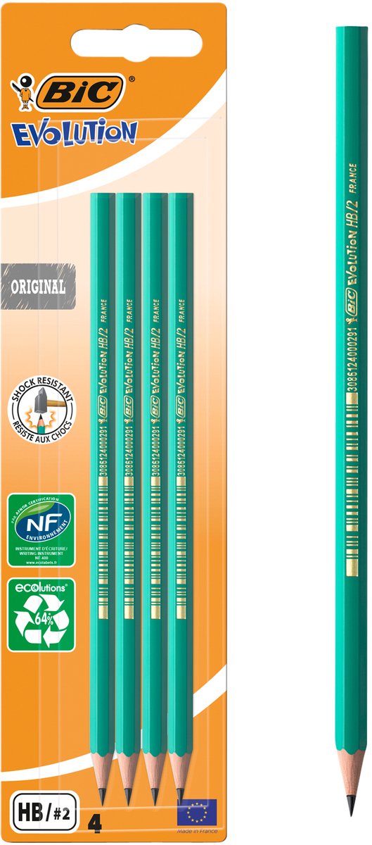 Ołówek Bic Conté Ecolutions Evolution blister zawierający 4 sztuki
