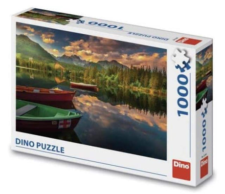 Puzzle dinozaury Dinotoys ze słowackiego Pleso z łódkami - 1000 elementów