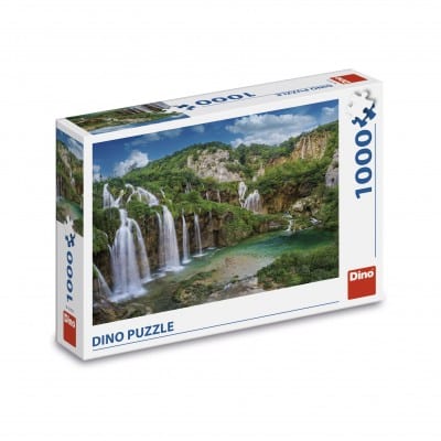 Puzzle dinozaurów Dinotoys z wodospadów Plitwickich w Chorwacji - 1000 elementów
