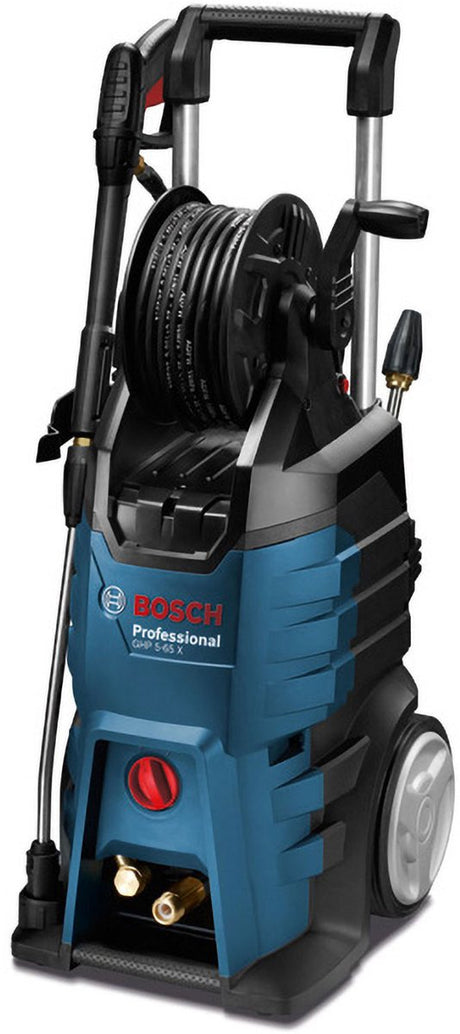 Bosch professional ghp 5-65 x – myjka wysokociśnieniowa – w zestawie pistolet, regulowana lanca natryskowa 3 w 1, kabel o długości 5 m, wąż wysokociśnieniowy wzmocniony gumą i stalą o długości 10 m oraz lanca obrotowa