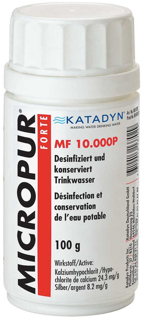 Katadyn micropur forte mf 10000p proszek do oczyszczania 100g przezroczysty