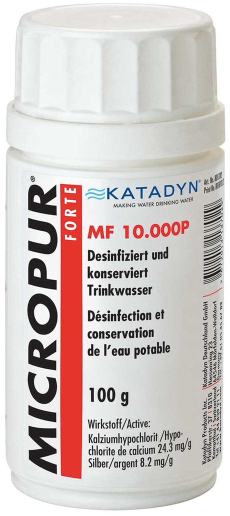 Katadyn micropur forte mf 10000p proszek do oczyszczania 100g przezroczysty