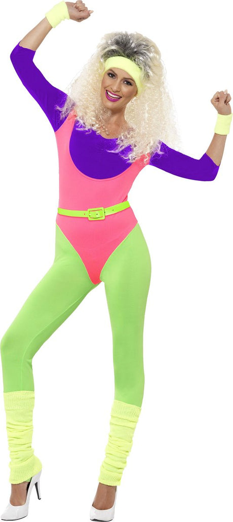 Smiffys jaren 80 aerobic - vrouw m