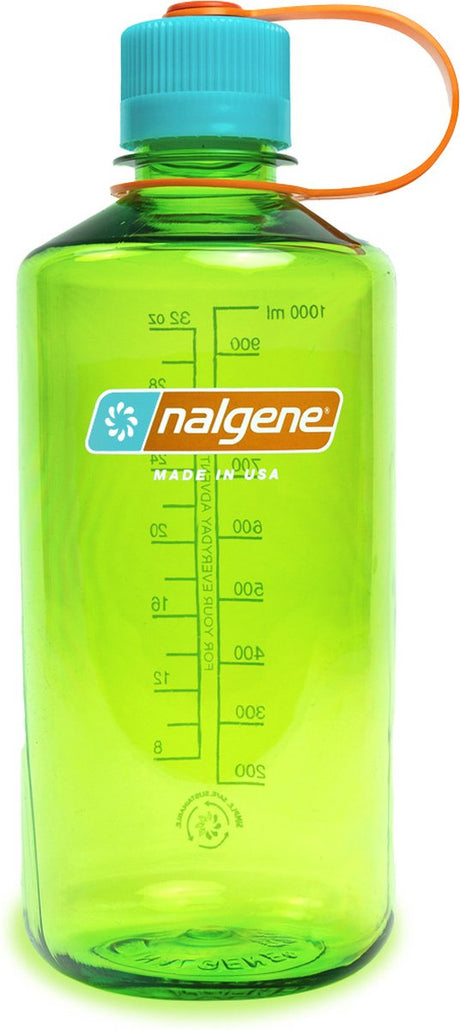 Nalgene - butelka z wąską ustą - butelka do picia - butelka na wodę - szczelna - 1000 ml - bez BPA - podtrzymanie - gruszka podtrzymania