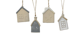 Huis hanger porselein 4ass 3x5,7x7,2cm