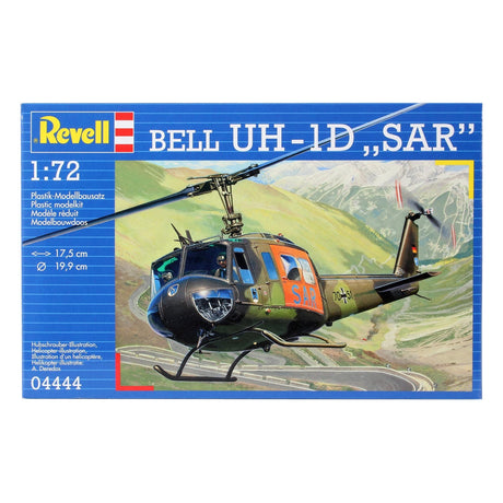 Revell zestaw do sklejania pojazdów wojskowych - 04444 bell uh-1d - plastik sar - 1:72 - modelarstwo