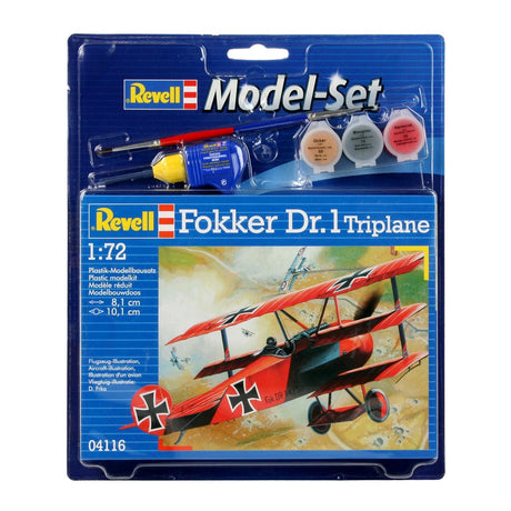 Zestaw modeli Revell - fokker dr.1 37 szt. - m.in. podstawowe kolory farb
