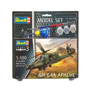 Zestaw modeli Revell - ah-64a Apache 56 szt. - m.in. podstawowe kolory farb