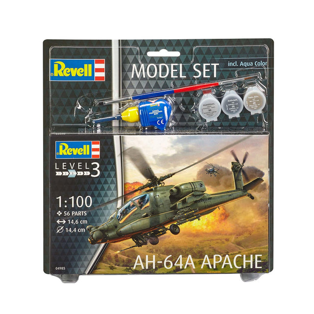 Zestaw modeli Revell - ah-64a Apache 56 szt. - m.in. podstawowe kolory farb