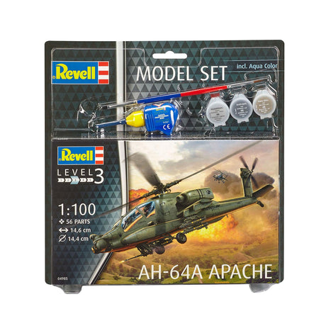 Zestaw modeli Revell - ah-64a Apache 56 szt. - m.in. podstawowe kolory farb