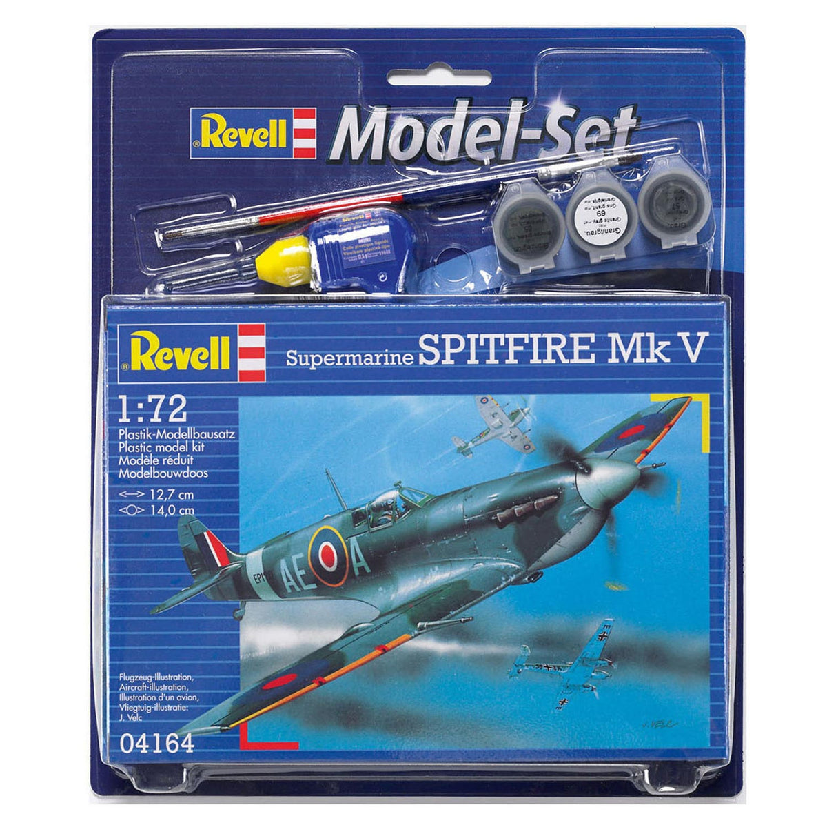 Zestaw modeli Revell - Spitfire mk v 39szt. - m.in. podstawowe kolory farb