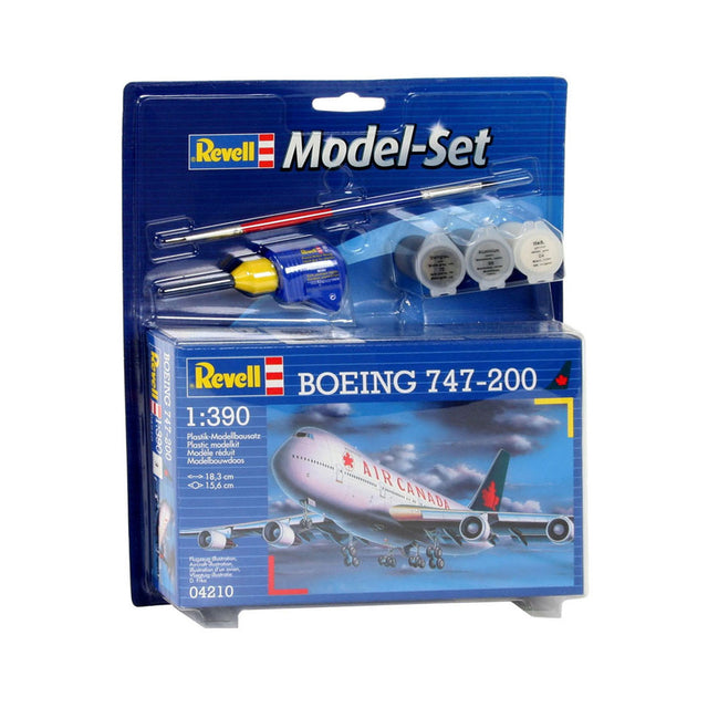 Zestaw modeli Revell Boeing 747-200 w skali 1:390 - zawiera. podstawowe kolory farb
