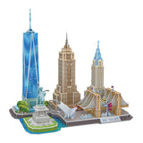 Zestaw do budowania puzzli 3D firmy Revell - Skyline Nowego Jorku, 123 elementy.