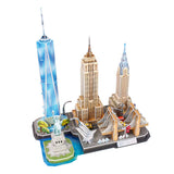 Zestaw do budowania puzzli 3D firmy Revell - Skyline Nowego Jorku, 123 elementy.
